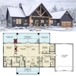 Floor Plan Review: Amazing Best Modern Rustic Farmhouse layout