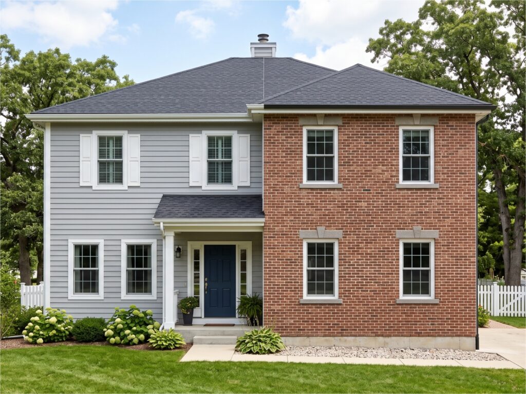 brick and siding